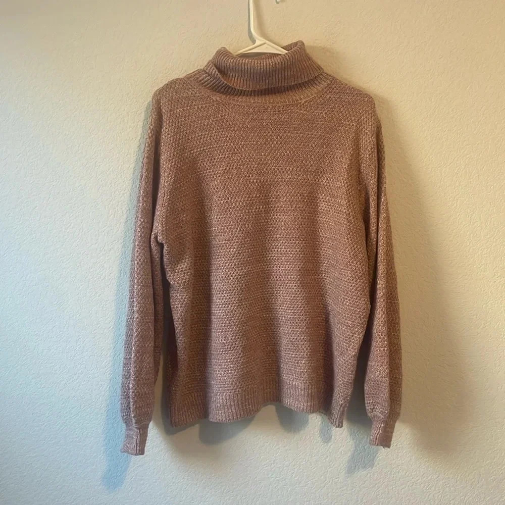 June & Jo size Medium pink turtleneck sweater